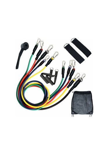 Riverworld Lateks Egzersiz Bandı Çekme Halatı 11 Parça Egzersiz S