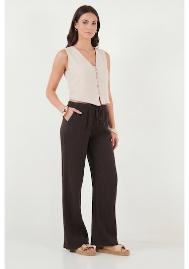 Lela Bayan Pantolon 668yp5502 Acı Kahve Acı Kahverengi