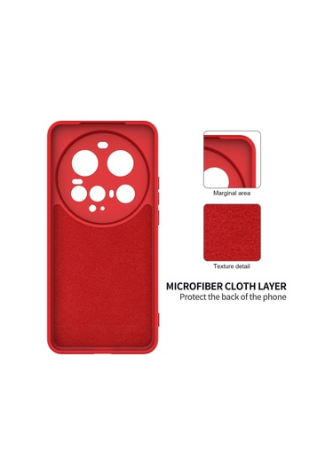 Xiaomi 15 Ultra Düz Renkli Sıvı Silikon Damlamaz Tam Kapsama Telefon Kılıfı Kırmızı