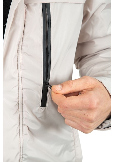 Montland Erkek Taş Içi Polarlı Su Ve Rüzgar Geçirmez Kapüşonlu Kışlık Mont Taş