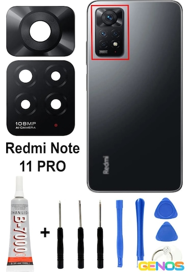 Xiaomi Redmi Note 11 Pro 4g Arka Kamera Camı Kamera Camı Lensi + Montaj Set
