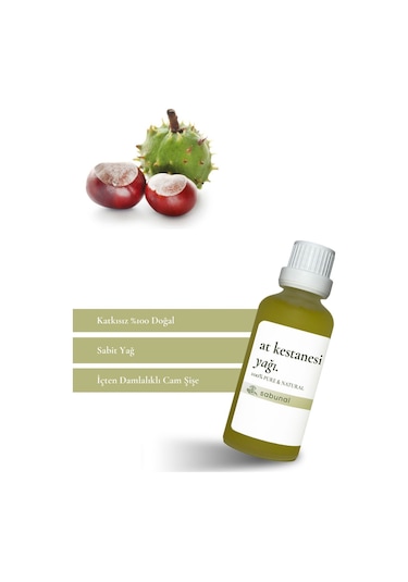 Sabunal At Kestanesi Yağı 50 ML - Doğal Masaj ve Cilt Bakım Yağı