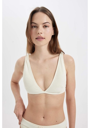 DeFacto Regular Fit Ribana Basic Düz Bikini Üstü-Fall in Love T5224AZ24SMER103 DeFacto Regular Fit Ribana Basic Düz Bikini Üstü-Fall in Love T5224AZ24SMER103