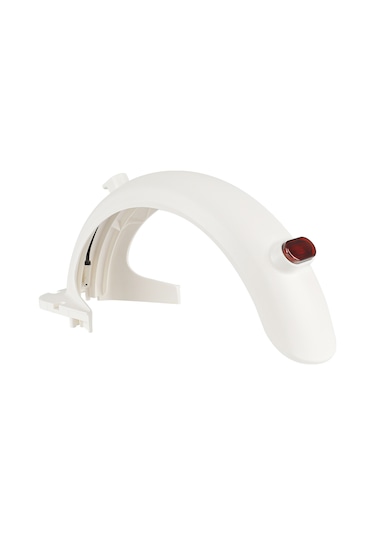 Neevoyu G30 Max Elektrikli Scooter İçin Beyaz Arka Çamurluk Seti: Kırmızı Tutucu, Fren Lambası Ve Kanca - Dayanıklı Abs+pc Malzeme