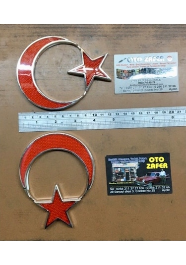 Carub Arma Reflektör Ay Yıldız Kırmızı 2 Adet Takım
