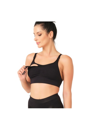 Siyah Mı Emay 5320 Agraflı Emzirme Sütyen