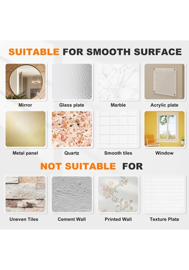 Honmex 4 Adet Tekrarlı Kullanımlı Su Geçirmez Süksiyon Kanca - Mutfak, Banyo, Ofis İçin 3 Kg Yük Taşıma Şeffaf