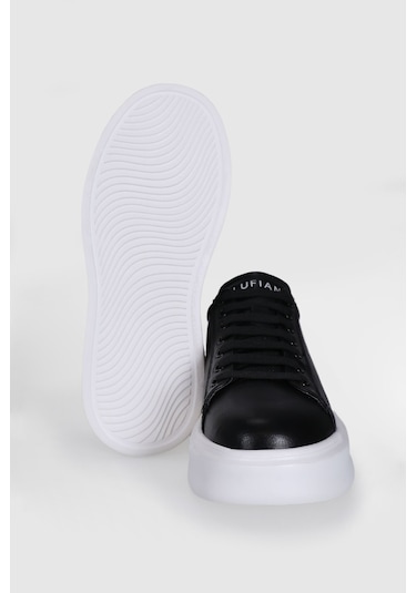 Lufian Erkek Gage Deri Sneaker Ayakkabı 112230205 Siyah Siyah