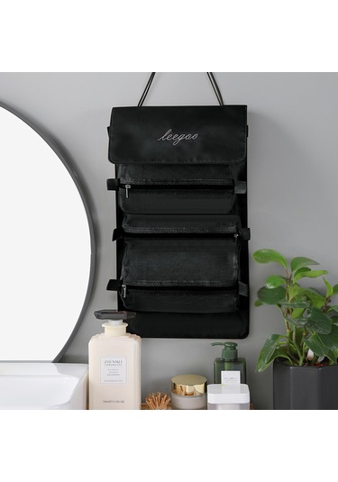 Moveevo 4'ü 1 Arada Makyaj Kozmetik Çantası Tuvalet Çantası Taşınabilir Büyük Kapasiteli Katlanır Depolama