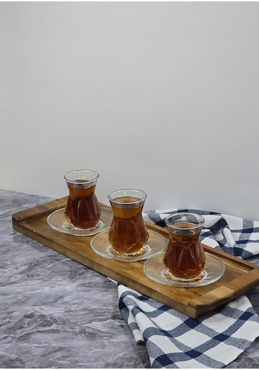 Akasya Sunum Tepsisi - Uzun Sunum Tabağı - 47x17 Cm Ahşap
