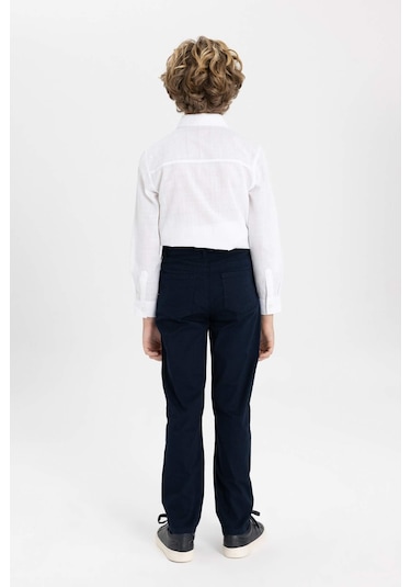 Defacto Erkek Çocuk Düz Paça Gabardin Pantolon X4224a626spnv146 Lacivert-nv146