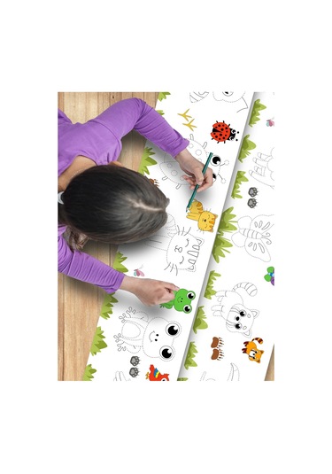 3.75 Metre Boyama Kağıdı Evde Sanat Zamanı - Çocuklara Özel Rulo Set Karışık