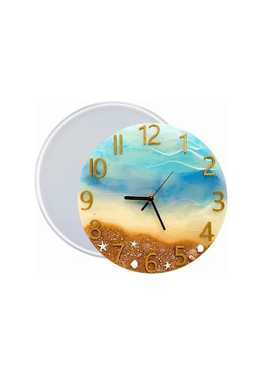 Epoksi Silikon Kalıp Rakamsız Saat Kalıbı 40 Cm