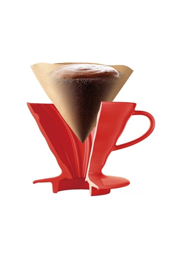 Ruicoo Seramik Kahve Damlatıcı - Elle Yapılmış Özel Tasarım, Mükemmel Lezzet İçin Manuel Demleme Aracı Kırmızı