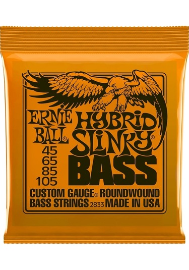 Ernie Ball 2833 Hybrid Slinky Round Wound Bas Gitar Teli (45-105)