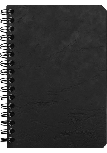 Clairefontaine Age Bag Wirebound 9x14 Çizgili Defter Siyah 785961c