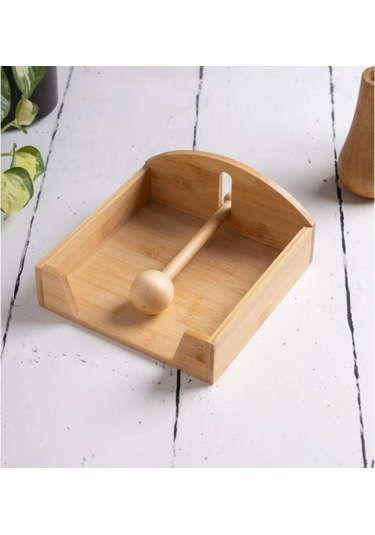 Ahşap Kare Peçetelik Renkli