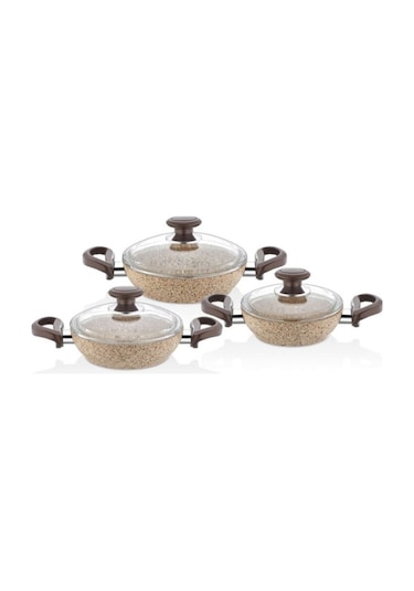 Falez Creamy 6 Parça Sahan Set 18-20-22cm Cre 3060 Çok Renkli