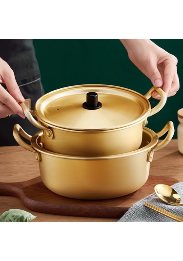 Güveç Kore Mini Askeri Erişte Pot Tencere Ramen Kamp Pot Çift Diğer