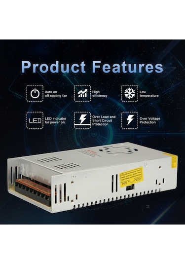 Ac 220v Dc 12v 30a 360w Güç Adaptörü Ac-dc Dönüştürücü Modülü Gerilim Trafosu Anahtarı Güç