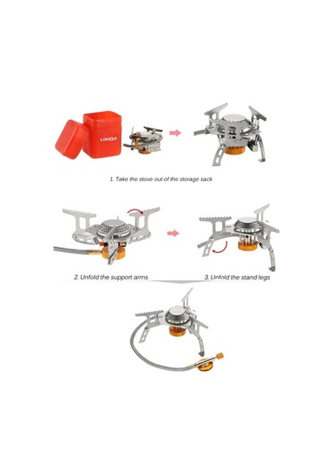 Createtech Ultra Skycity Sırt Seti: Renkli Plakalı Kamp Ocağı, Katlanabilir Hafif Gazlı Çanta Cam 9 & - Od Çok Renkli