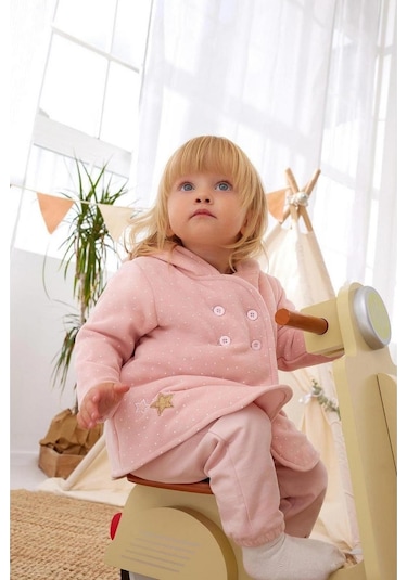Minycenter Kız Bebek Ceket Mnt23k526 Pembe