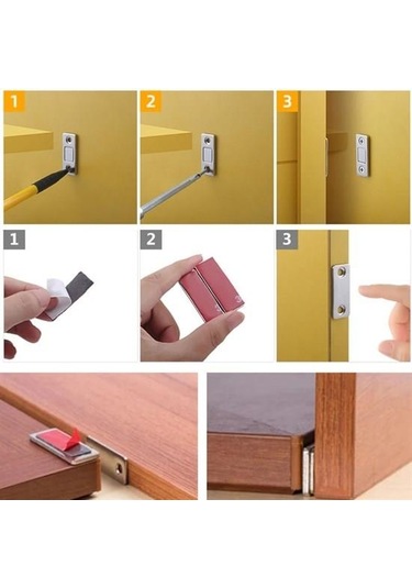 River World 2 Çift Çok Amaçlı Kapı Kapak Dolap Çekmece Mobilya Durdurucu Kapatıcı Mıknatıslar