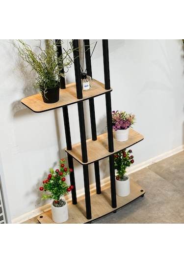 Çiçeklik Raf Çok Amaçlı Saksı Standı Zig Zag Çiçeklik 2158