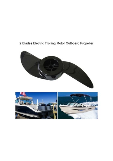 Suofeng 2 Kanatlı Plastik Elektrikli Bot Perdeği - Siyah Spiral Gemi Motoru Aksesuarı 50g