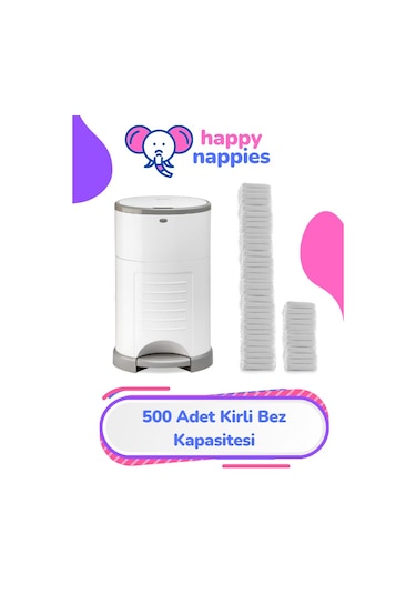 Korbell 16 lt Uyumlu Yerli Çöp Poşeti - 1 Yedek - 500 Bebek Bezi