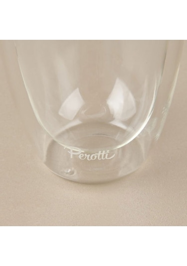 Perotti Çift Cidarlı Latte Bardağı - Şeffaf - 450 Ml Şeffaf