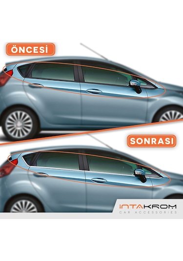 Ford Fiesta Krom Cam Çıtası 8 Parça 2009 - 2017