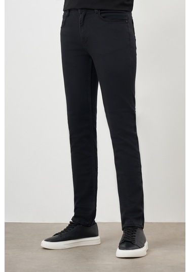 Morven Erkek Siyah Mevsimlik Pamuk 5 Cep Dynamic Fit Jean Pantolon Siyah