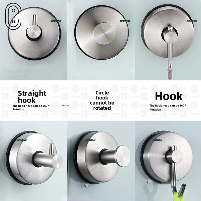 Monyee 304 Paslanmaz Çelik Vakumlu Süspansiyon Hook - Mutlifonksiyonel Mutfak/banyo Duvar Asıcı - Delme Yok, İz Kalmaz 27mm Açık Diğer