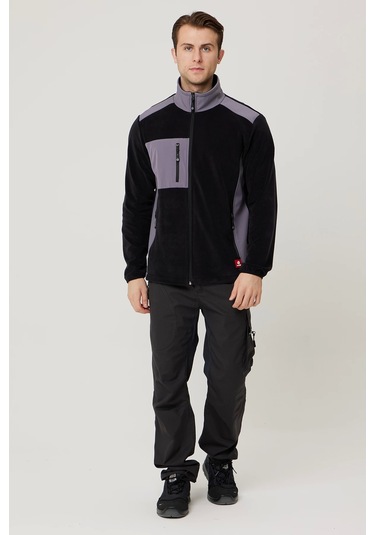 Rosa Fleece Coat Erkek Polar Mont - İş Güvenliği Ve Outdoor Kullanım İçin Sıcak Ve Dayanıklı Polar M Siyah