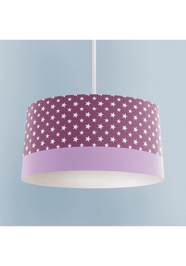 Mekta Home Bebek Ve Çocuk Odası Lila Bulut Desenli Avize Renkli