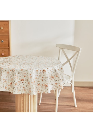 Karaca Home Dora Çiçekli Pvc Masa Örtüsü Turuncu Turuncu