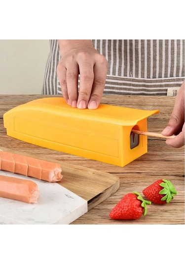 Suntek Hot Dog Dilimleme Aracı Mutfak Aletleri Izgara Kamp Için Sarı