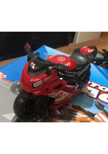 Oyuncak Sürtmeli Polis Motorsikleti 15 Cm Kırmızı Model Motorsiklet