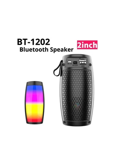 Lanfy Bt-1202 Taşınabilir Bluetooth'lu Hoparlör Renkli 360 Led