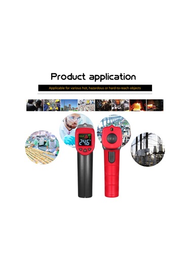 Ranyeek Kkmoon El Tipi Endüstriyel Enfrared Sıcaklık Ölçer -50 480 C, Dokunmadan Ölçüm, Lcd Ekranlı, Pil Yok