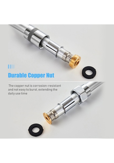 Ximistore9 1,5 Metre Pvc Dönmeyen Pirinç Başlıklı Duş Hortumu G1/2 Standart Bağlantı Diğer