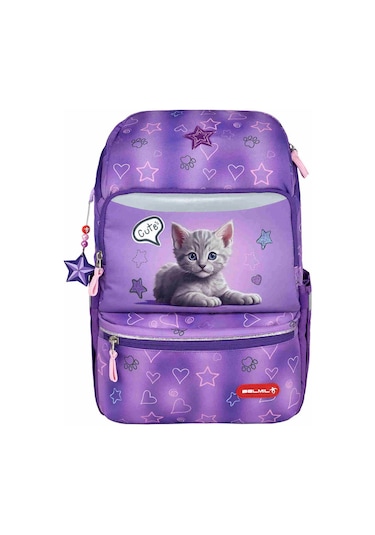 Belmil Cute Cat Zippy Okul Çantası 405-79 Çok Renkli
