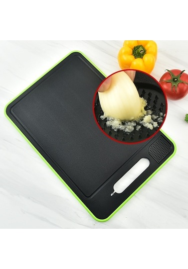 Dancemonkey Çok Fonksiyonlu Çift Taraflı Kesme Tahtası Gri , Pratik Tasarım Gri