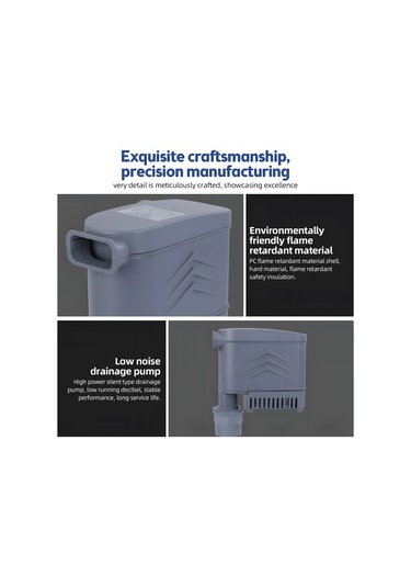 Hfambition Soğutma Fanı Su Pompa 35w 3000l/h Ac110-240v - 1m Yükseklik, Dayanıklı Pc Malzeme, Engellensiz, Düşük Gürültü, Gri Renk