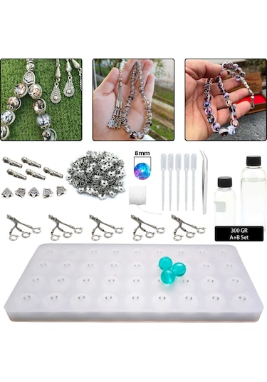 Epoksi Tesbih Kalıbı Yapım Seti 8 Mm