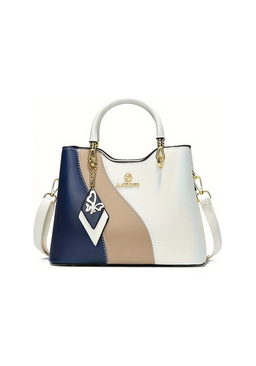 Kadınlar İçin Trendy Kontrast Renkli Tote Çanta