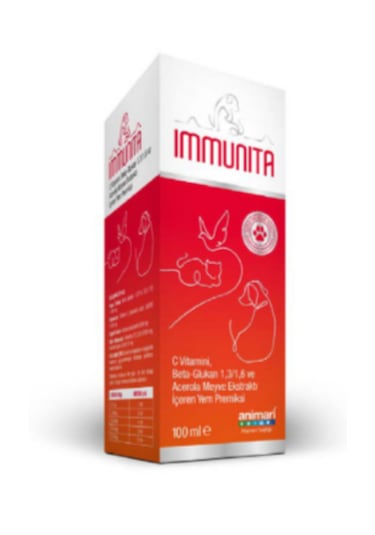 Animari Immunita 100 Ml Kedi Ve Köpek Bağışıklık Şurubu - Viral Enfeksiyon Ve Hastalık Koruyucu