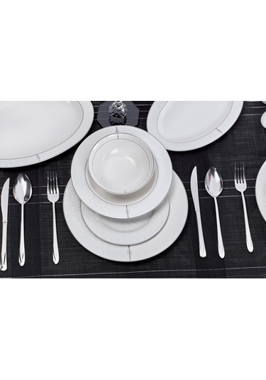 Taç Eliza Noya 53 Parça 12 Kişilik Yemek Takımı Platin