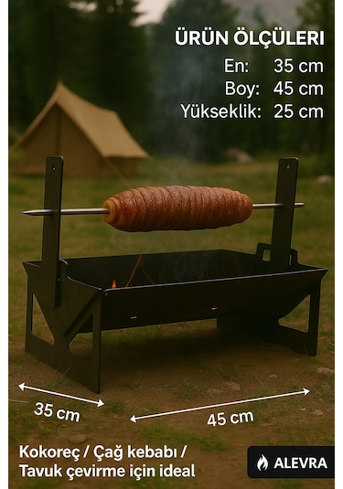 Alevra Mangal,demonte ,cevirme Aparatli,cevirmeli Mangal Diğer